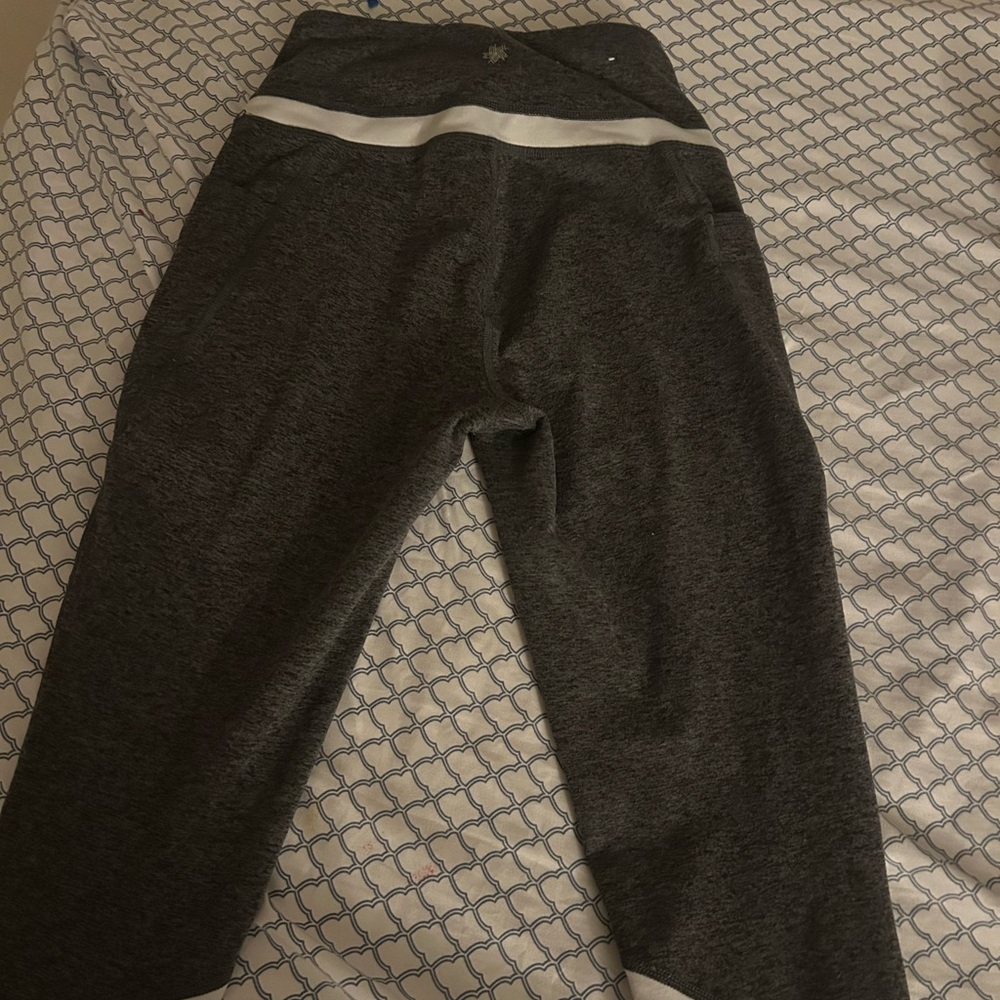 Tek Gear Dark Gray Capris with White Trim
